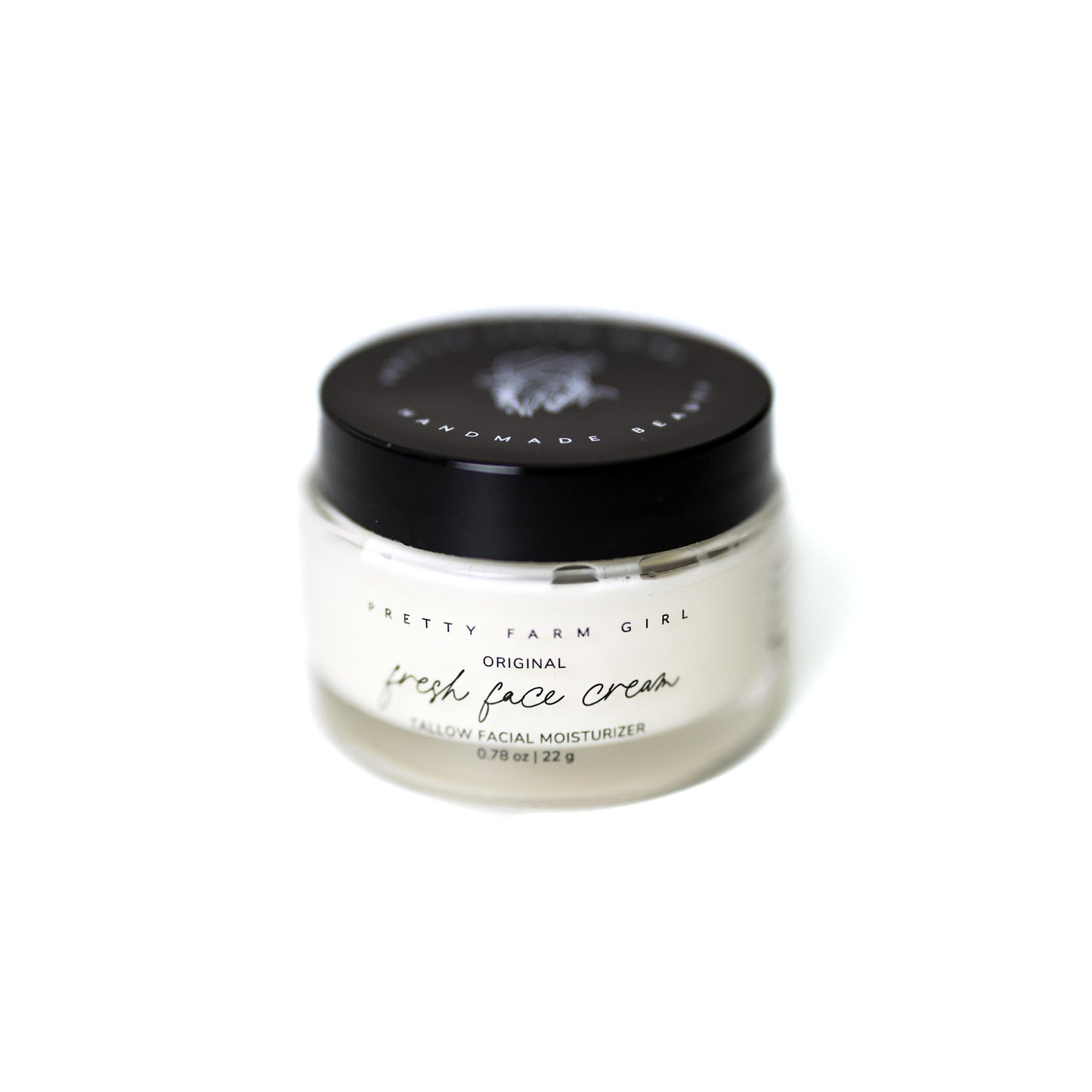 Fresh Face Cream Tallow Moisturizer – jar on white background