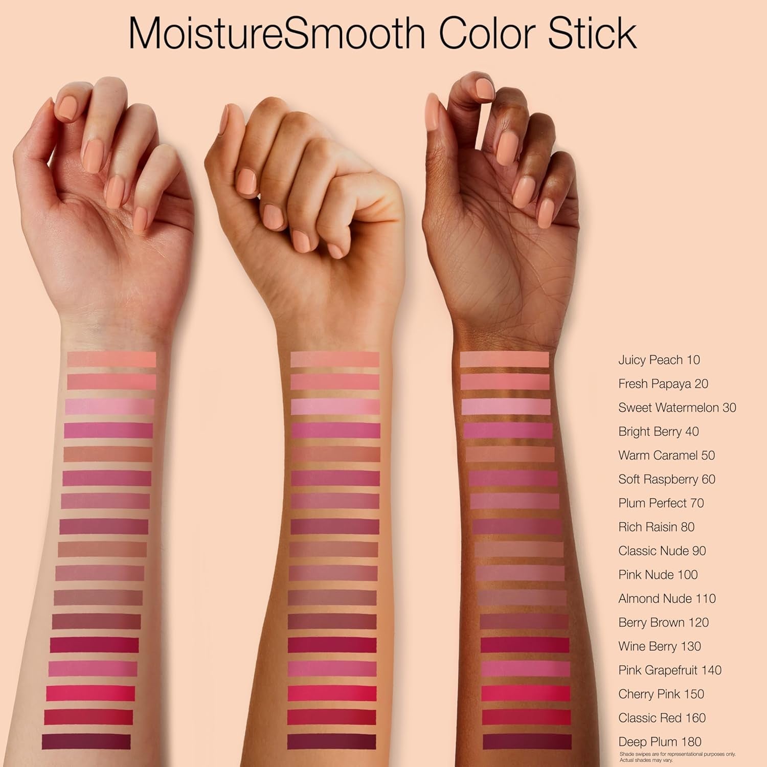 Moisturesmooth Color Stick for Lips, Moisturizing and Conditioning Lipstick with a Balm-Like Formula, Nourishing Shea Butter and Fruit Extracts, 120 Berry Brown.011 Oz (Pack of 36)